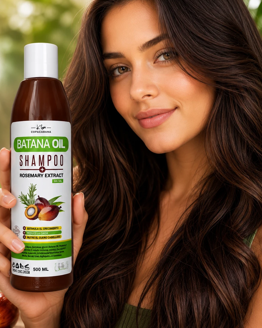 Shampoo Batana + Romero sin sal en la mano